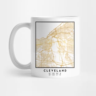 CLEVELAND OHIO CITY STREET MAP ART Mug